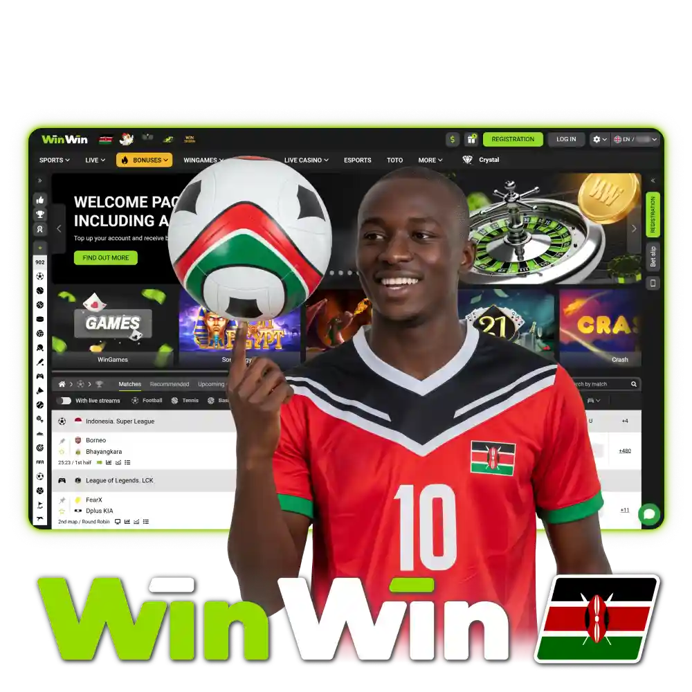Visit casino and betting offical website WinWin in Kenya.