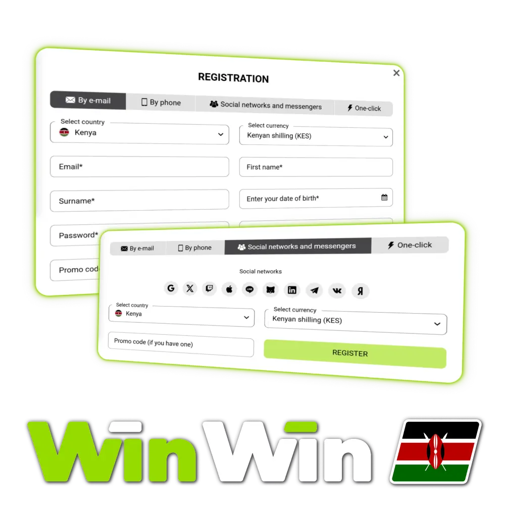 Go through the registration and create your account at WinWin.