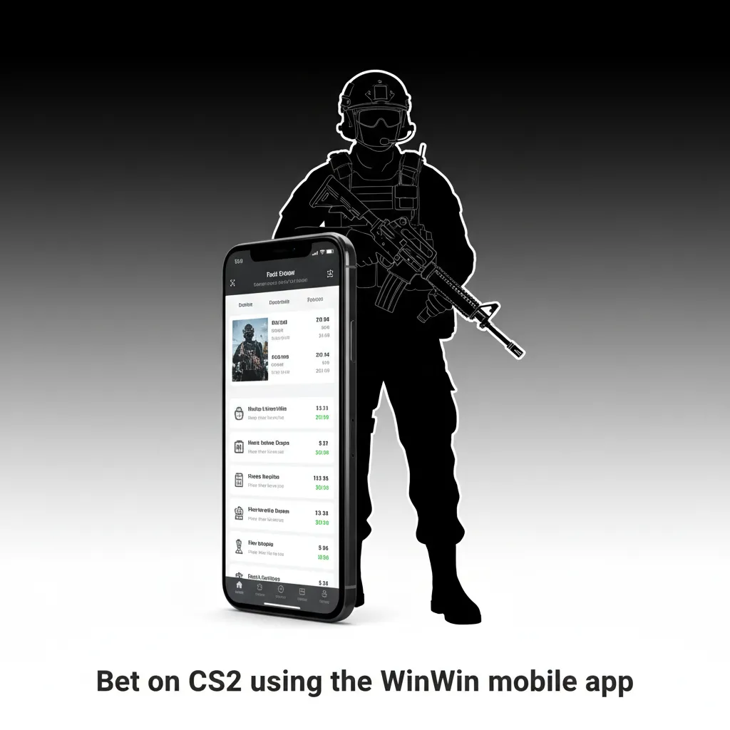 Phone displaying WinWin app: CS2 esports matches, live odds and bet slip, for users in Kenya.